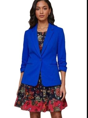 Calvin Klein Cobalt Blue Tailored Blazer Size 0 NWOT – Stunning Color